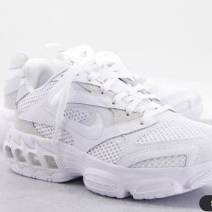 Nike Zoom Air Fire sneakers in triple white